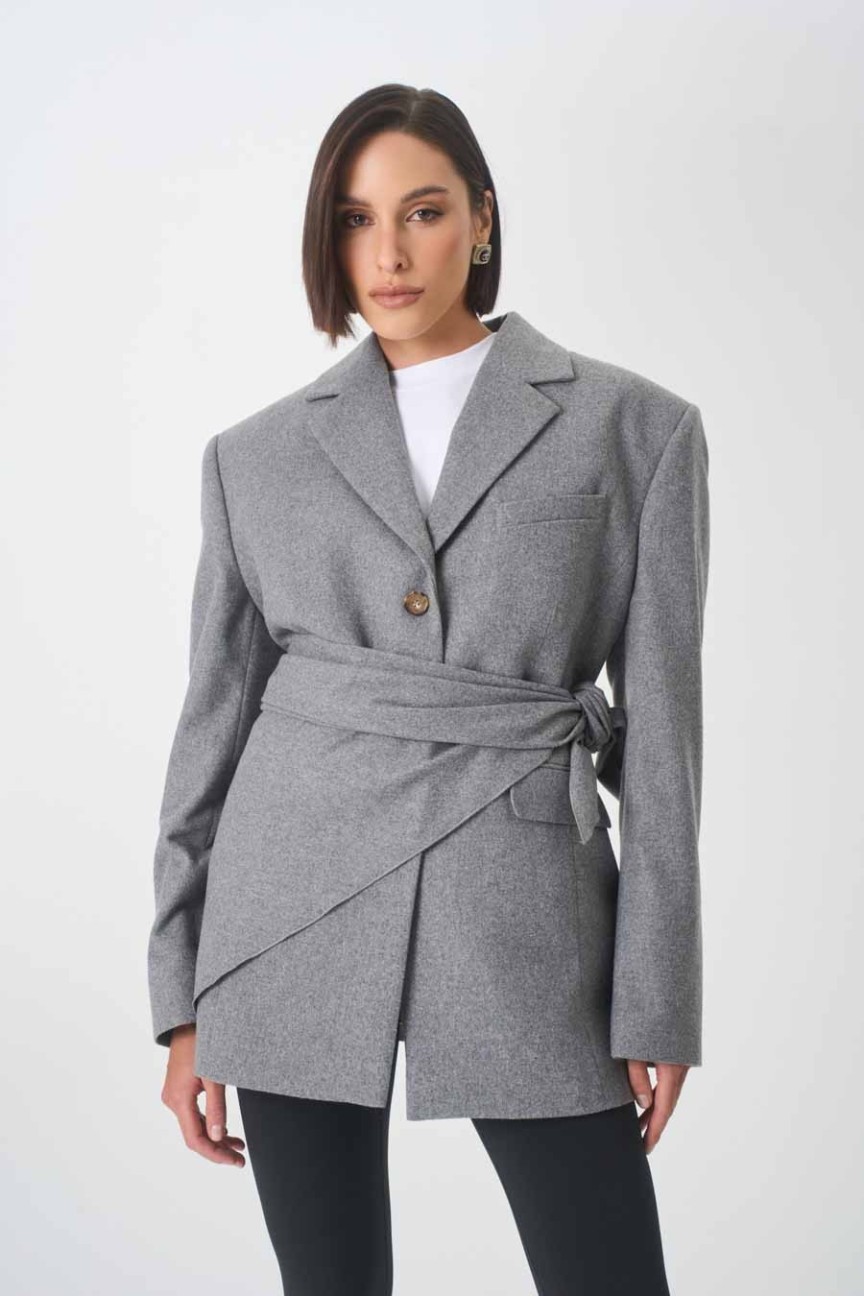 MARYNARKA ORAN WOOL GREY