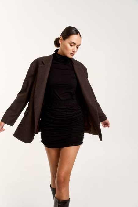 MARYNARKA MADRYT WOOL BROWN