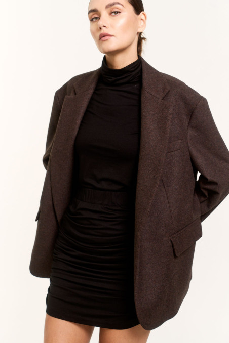 MARYNARKA MADRYT WOOL BROWN