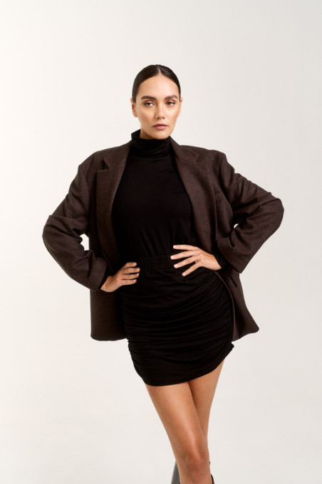 MARYNARKA MADRYT WOOL BROWN