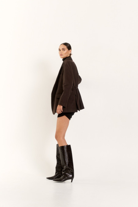 MARYNARKA MADRYT WOOL BROWN