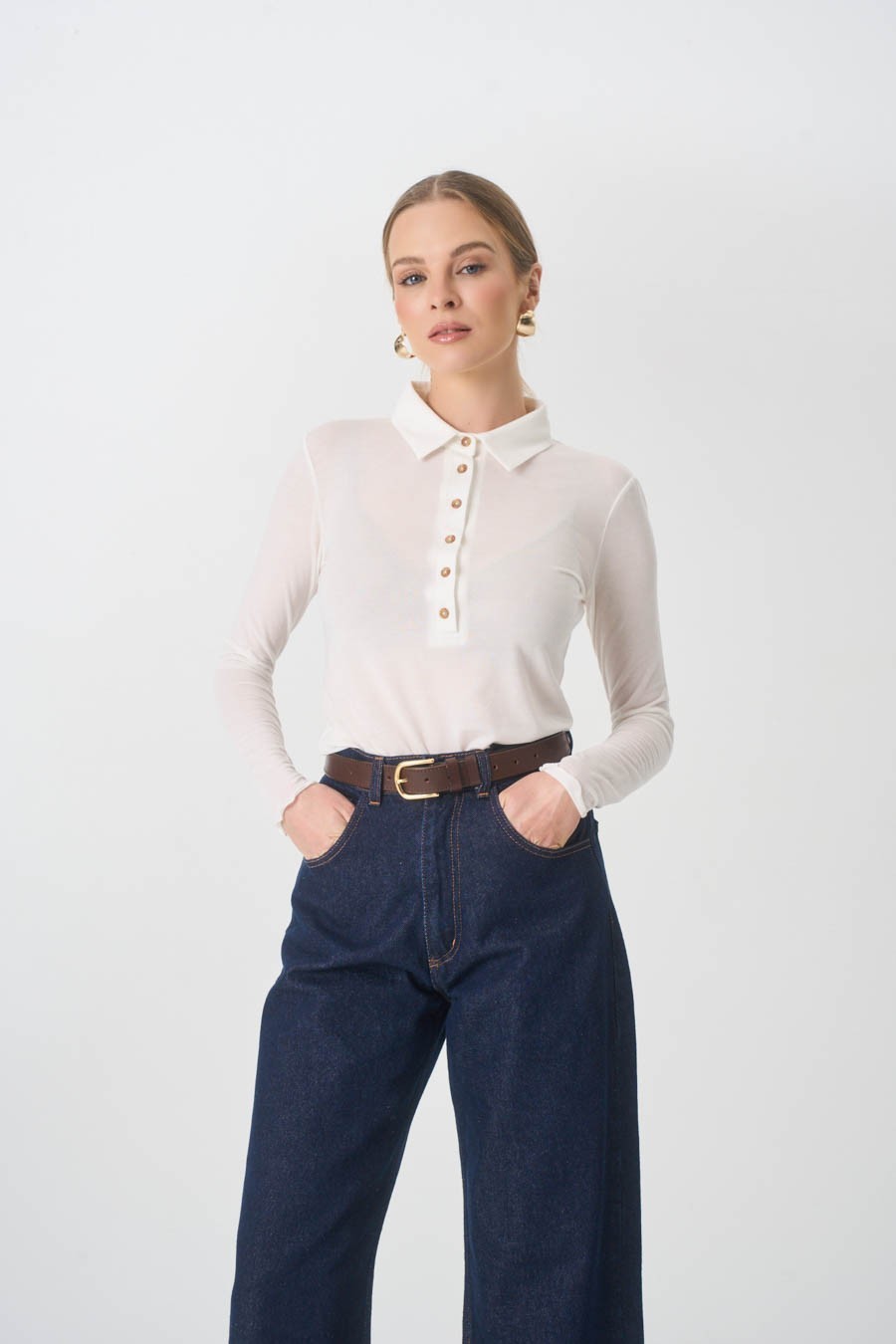  Bluzka Polo Bangi Ecru