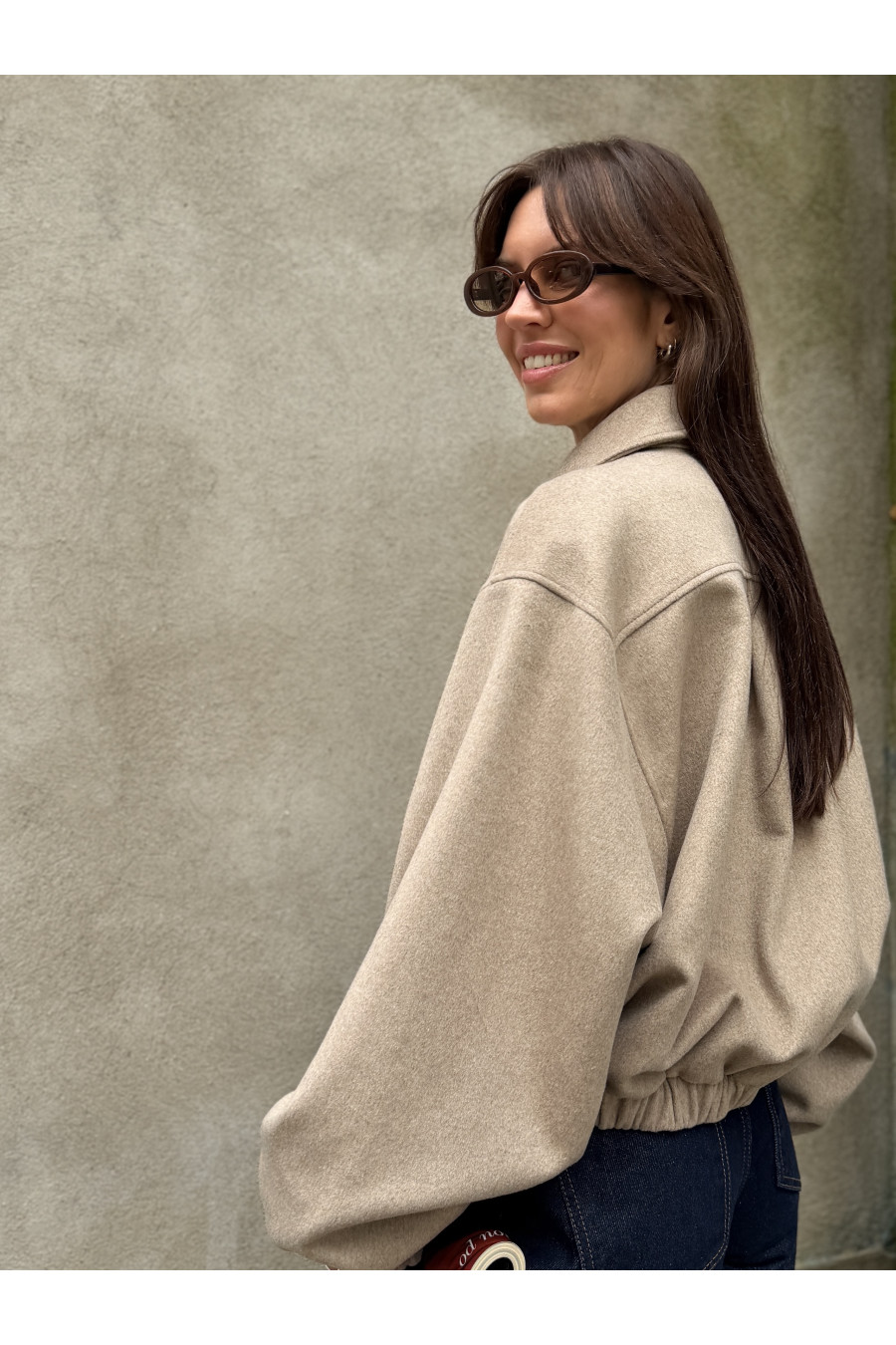 KURTKA VINEZA WOOL BEIGE