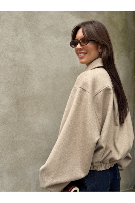 KURTKA VINEZA WOOL BEIGE