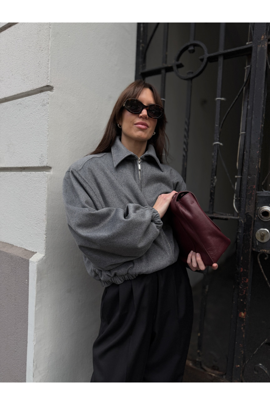 KURTKA VINEZA WOOL DARK GREY