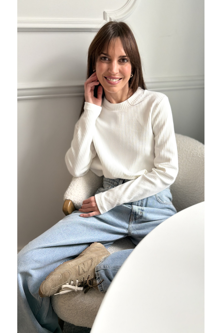 copy of TOP LONG HALLE WHITE