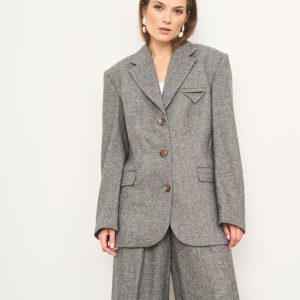 Marynarka Teksas Wool Dark Grey